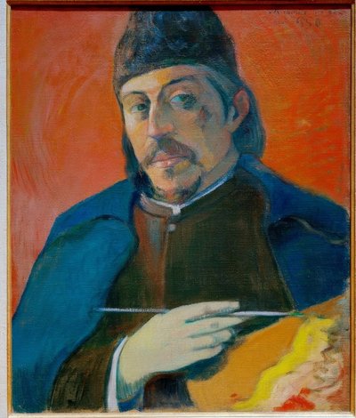 Self-Portrait with Palette by Paul Gauguin